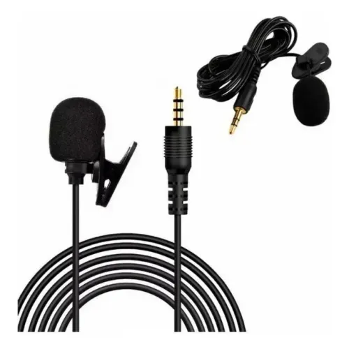 Microfone De Lapela Para Pc/celular P2 3,5mm