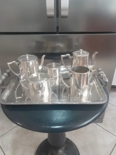 Conjunto de cafe Bel prata antigo 6 peças