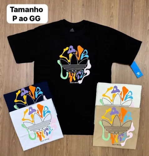 Camiseta Adidas Atacado - Tamanho do P ao GG - Camisetas masculinas Premium - Fornecedor