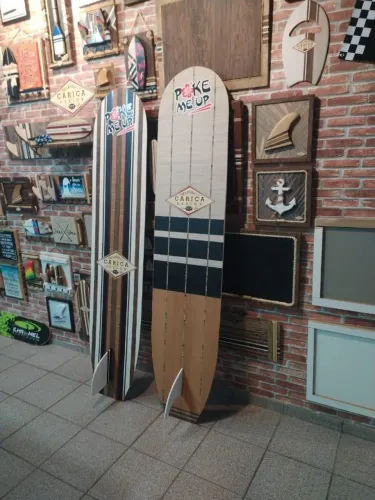 Prancha longboard decorativa em MDF