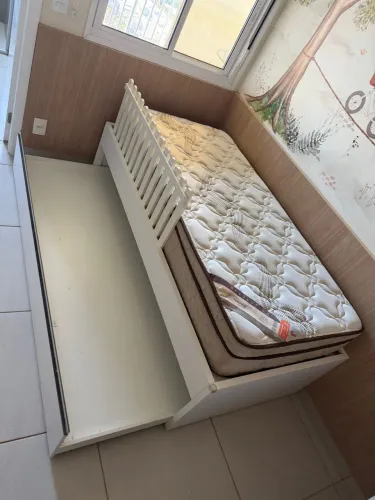 Cama infantil Bicama com 1 Colchão de Mola