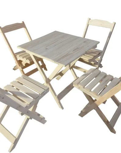 Conjunto de mesa e cadeiras