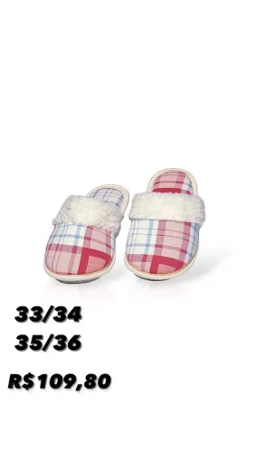 Pantufa Xadrez Confortável - Vários Tamanhos!