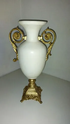IMPERDÍVEL * Belíssima Ânfora Clássica com Detalhes Dourados
