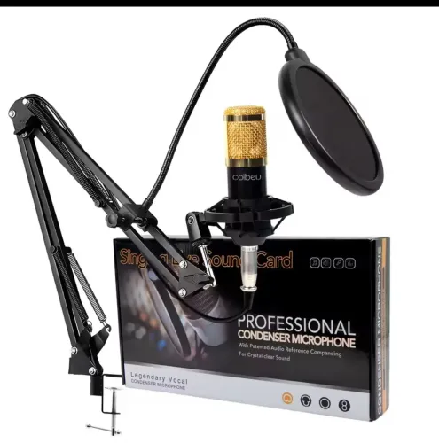 Microfone Condensador Profissional - Som Cristalino!