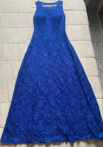 Vestido de festa Longo azul Royal