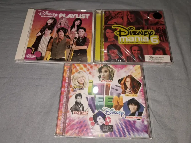 Coleção Cds Disney Chanel Demi Lovato Selena Gomez Miley Cyrus Jonas Brothers