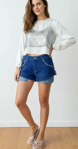 Shorts jeans Espaço fashion tam 42