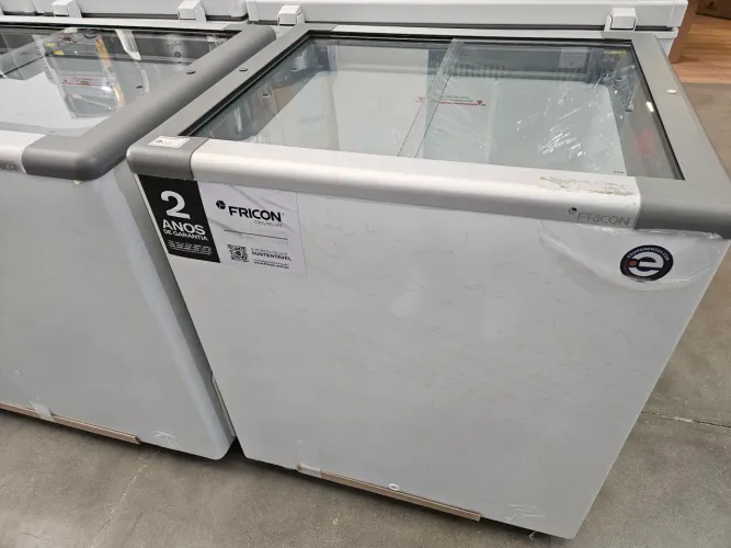 freezer horizontal expositor 216L -22ºc - novo a pronta entrega com 2 anos de garantia