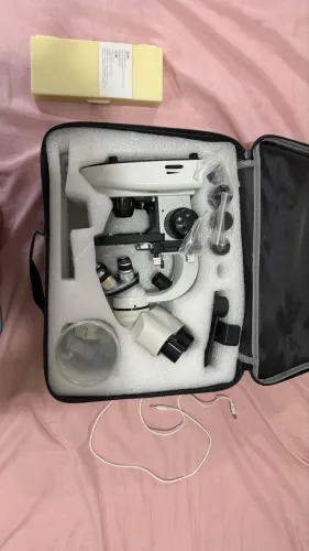 Microscópio Binocular Profissional FlyDragon + 50 Lâminas Preparadas