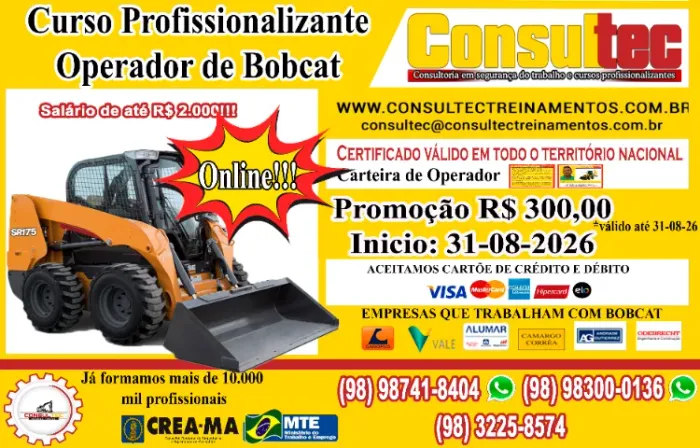Curso de capacitação para operadores de empilhadeira Inicio: 31-08-2026
