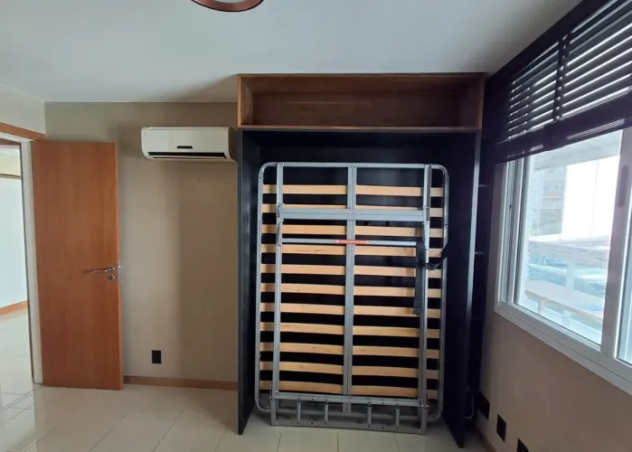 Cama embutida vertical casal 139x188 - Estrutura em aço