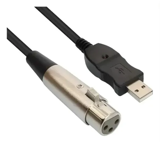 Kit 2 Cabos De Microfone Usb 3 Pinos