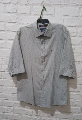 Camisa Social Aramis Slim Fit Mangas Curta Masculino