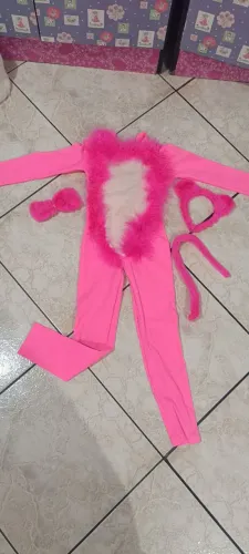 Fantasia pantera cor de rosa