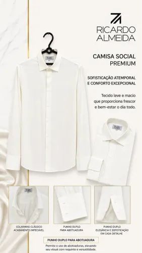 Camisas Ricardo Almeida Original tamanho 45 / G
