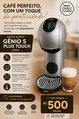 Cafeteira Dolce Gusto Genio S Plus Touch