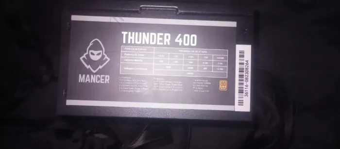Fonte Mancer Thunder 400W ATX 80 Plus Bronze com PFC Ativo