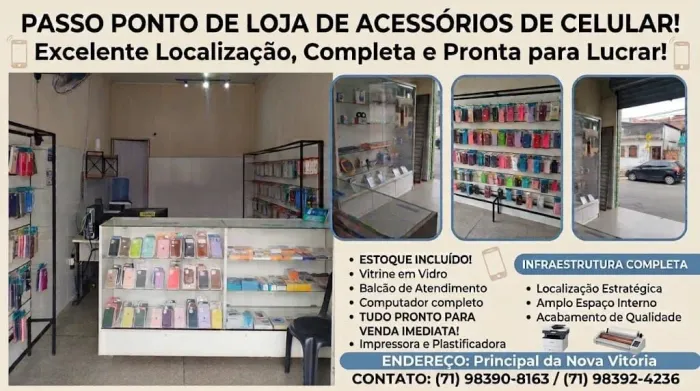Passando Loja de Acessórios para Celular