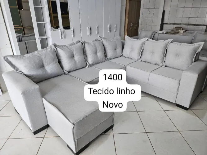 Sofá com chaise novo
