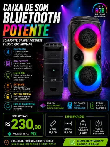 Caixa de som Bluetooth
