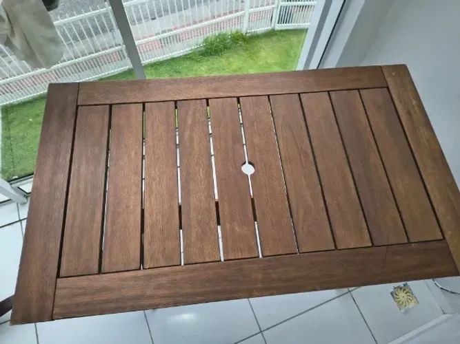 BARBADA : Mesa desmontável madeira nobre 1,20 x 0,70 por R$ 500,00