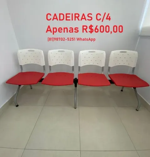 CADEIRAS LOGARINA C/4 R$600,00.