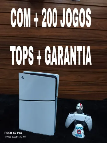 PS5 slim + 200 jogos tops
