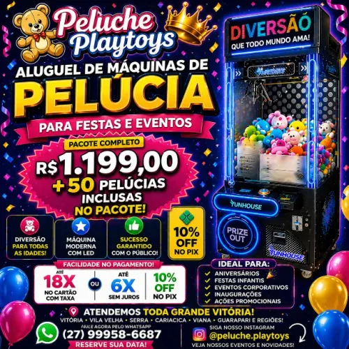 Aluguel de Grua de Pelúcia