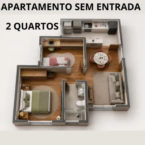 APARTAMENTO 2 E 3 QUARTOS SEM ENTRADA