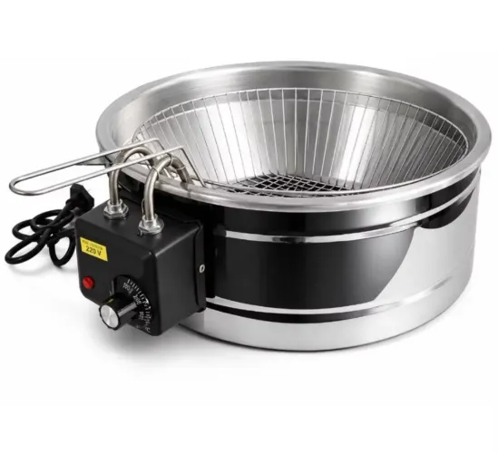Fritadeira elétrica 5 litros tacho redondo 110v