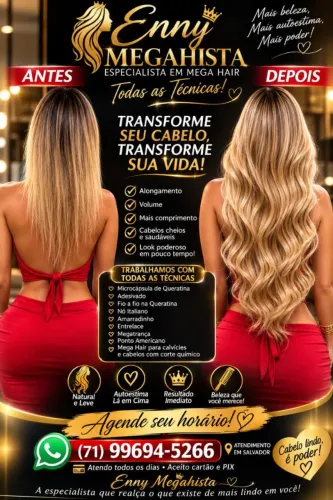 Megahair todas as técnicas em Salvador