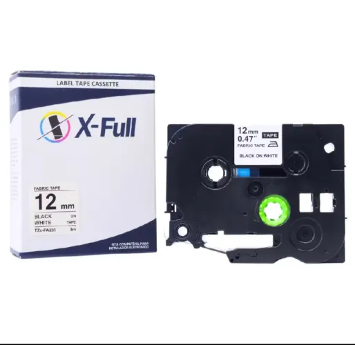 Fita De Tecido Compatível TZC-FA231 TZCFA231 TZC FA231 Termocolante 12mm 3m