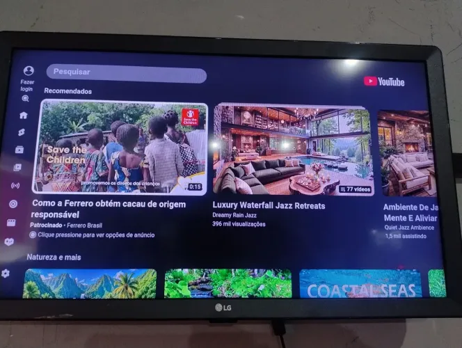 Tv 24 LG smart com controle remoto
