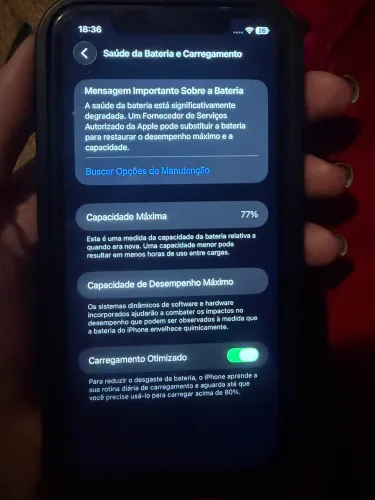 iPhone 11 64GB preto sem riscos saúde bateria 77%