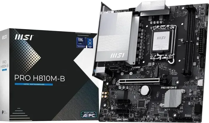 Placa Mãe MSI PRO H810M-B H810M LGA 1851 (Lacrada + NF Garantia)