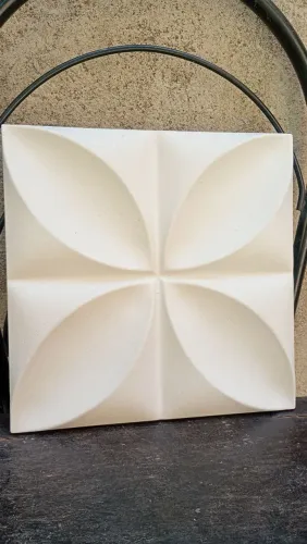 Placa de gesso 3D Floral 30x30