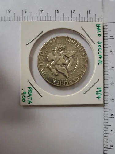 [VENDA] MOEDA DE PRATA .900 - HALF DOLLAR 1964 (KENNEDY)