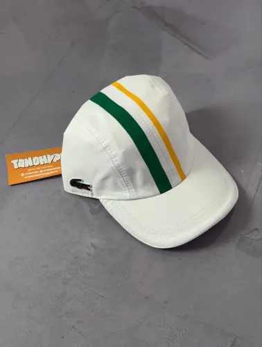 Boné lacoste 2 faixa branco