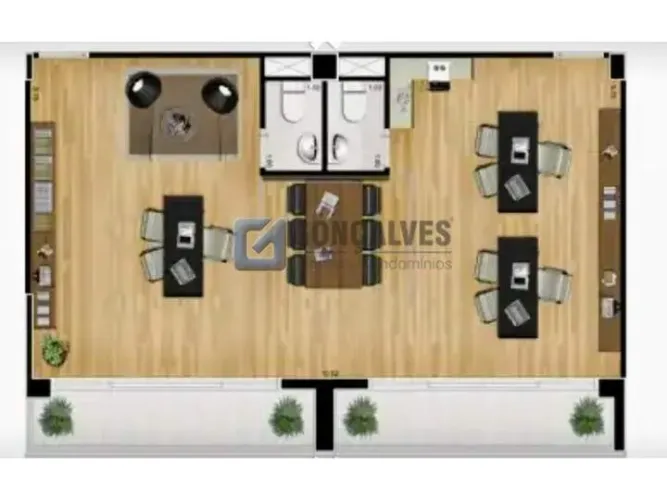 Sala Comercial para Venda em Jardim do Mar, SBC - 37 m², 1 Vaga