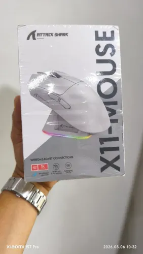 Vende novo lacrado Mouse Gamer X11 Attack Shark Tri Mode Com Dock (Usado)