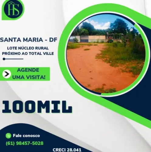 Vende-se Lote no Núcleo Rural Santa Maria - DF
