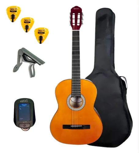 Kit violão acústico iniciante Giannini número 14 completo (destro)
