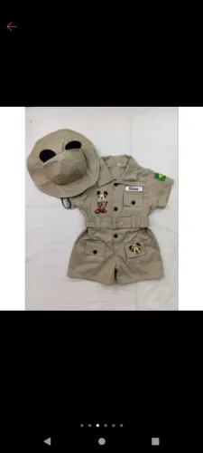 VENDO macacão Mickey Safári 