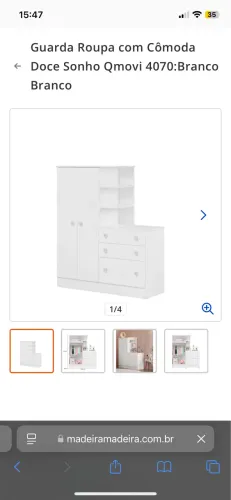Guarda roupa cômoda 3 gavetas quarto bebê