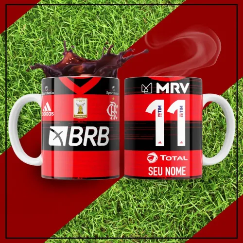 Caneca personalizada do flamengo 