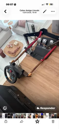 Kit volante , pedal e Suporte Cockpit Simulador Kfire Logitech