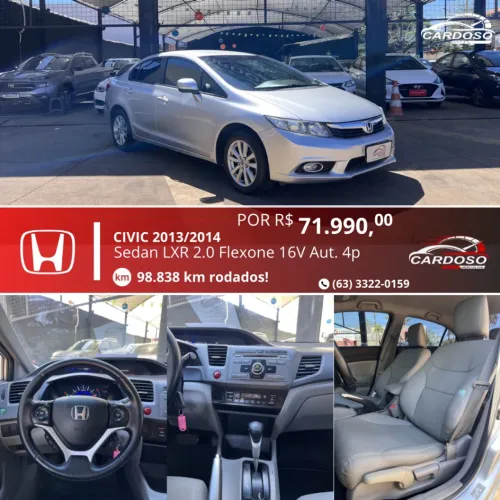 Honda Civic Sedan LXR 2.0 Flexone 16V Aut. 4P 2014