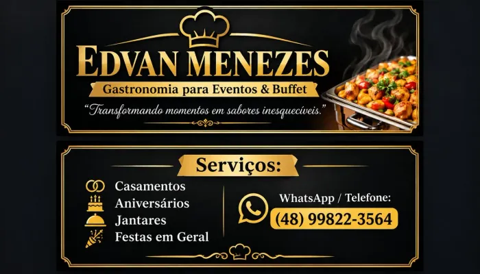 Buffet para Festas e Eventos - Casamentos, Aniversários e Confraternizações