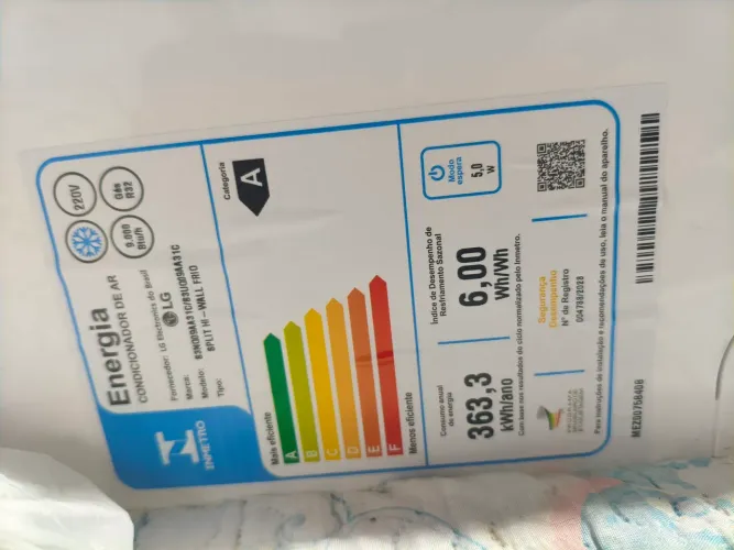 Ar condicionado Lg 9000 btu